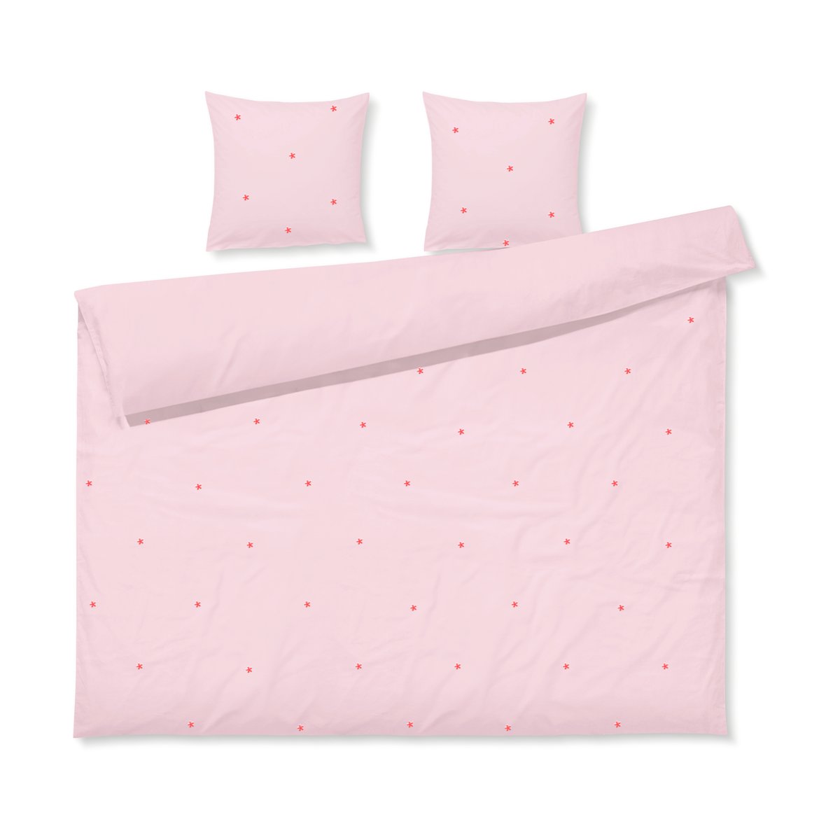 Juna Daisy bed set 220x220 cm Pink-red