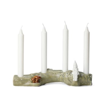 Christmas Tales advent candle holder mushroom - Green - Kähler