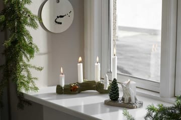 Christmas Tales advent candle holder mushroom - Green - Kähler