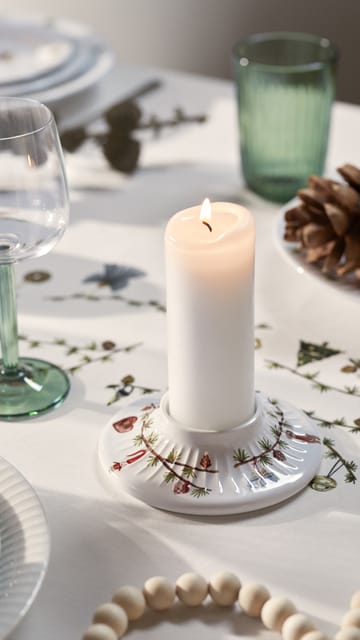 Hammershøi Christmas block candle stick Ø13 cm - White - Kähler