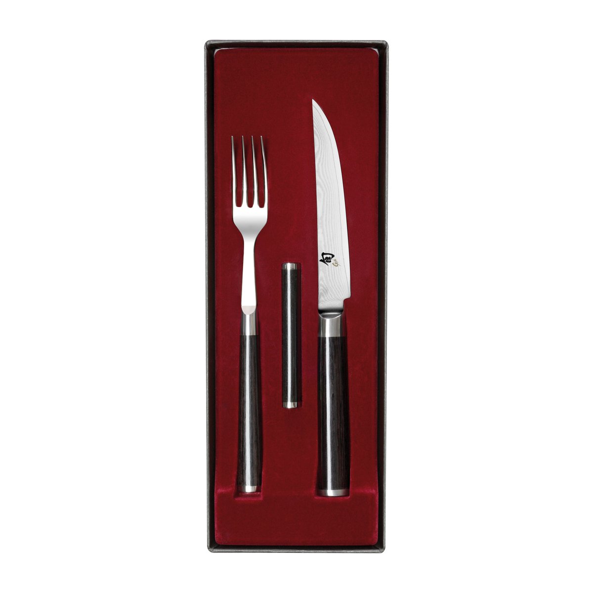 KAI Kai Shun Classic knife & fork set Chrome-black