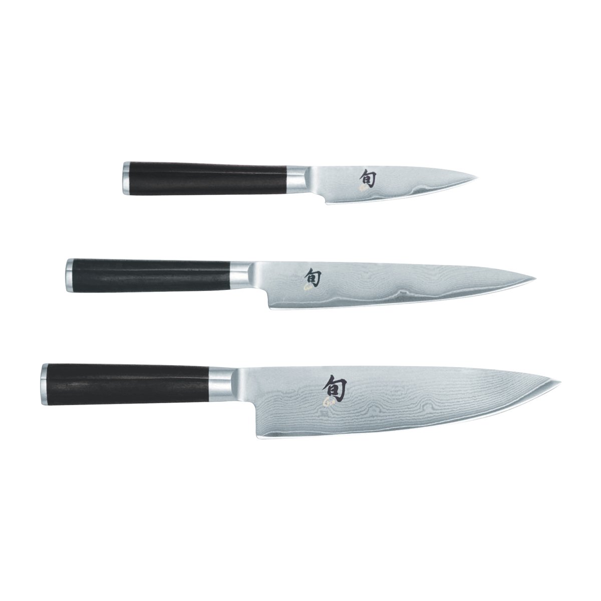 KAI Kai Shun Classic knife set 3 pieces Chrome-black