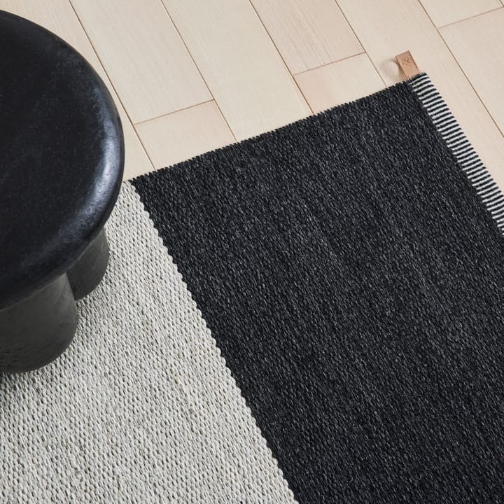 Wide Stripe Icon hallway runner, Midnight black 200x85 cm Kasthall