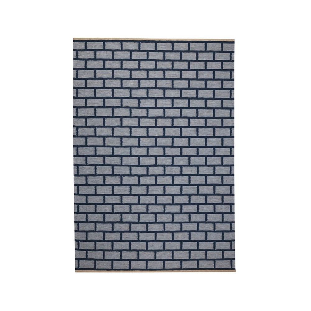 Kateha Brick rug Blue, 170x240 cm