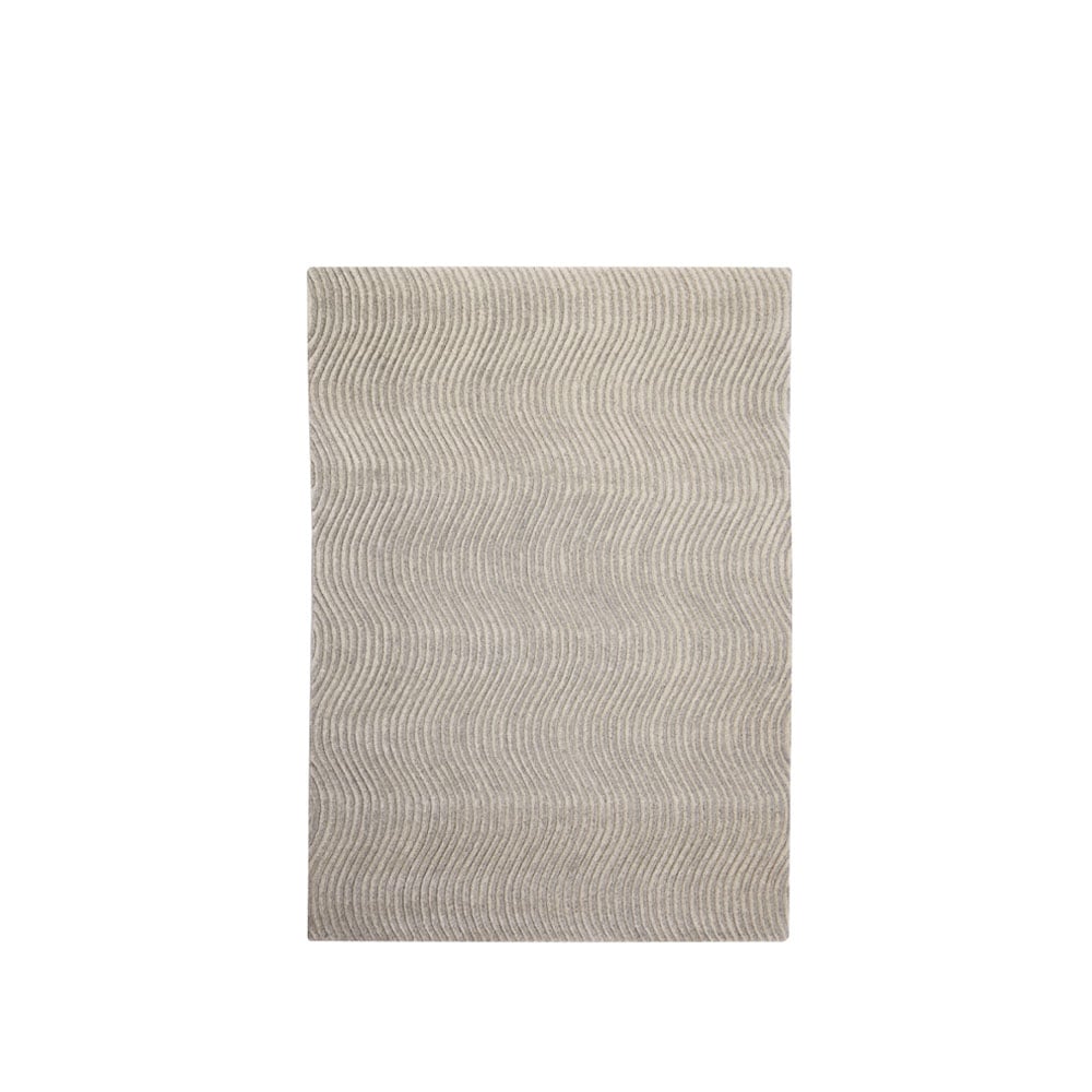 Kateha Dunes Wave rug Light grey, 170x240 cm