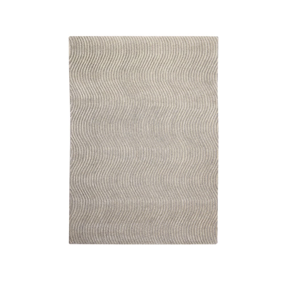 Kateha Dunes Wave rug Light grey, 200x300 cm