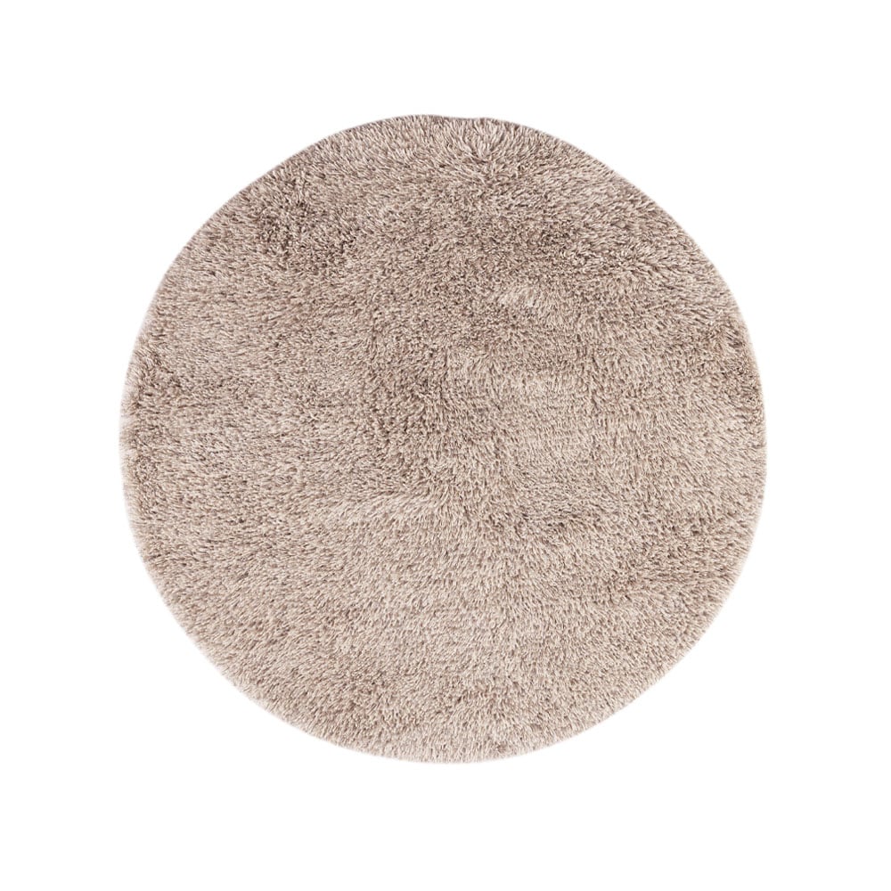 Kateha Shaggy rug round White/grey, 220 cm