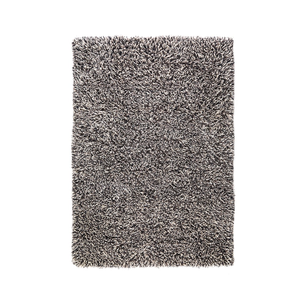 Kateha Shaggy rug White/charcoal, 170x240 cm