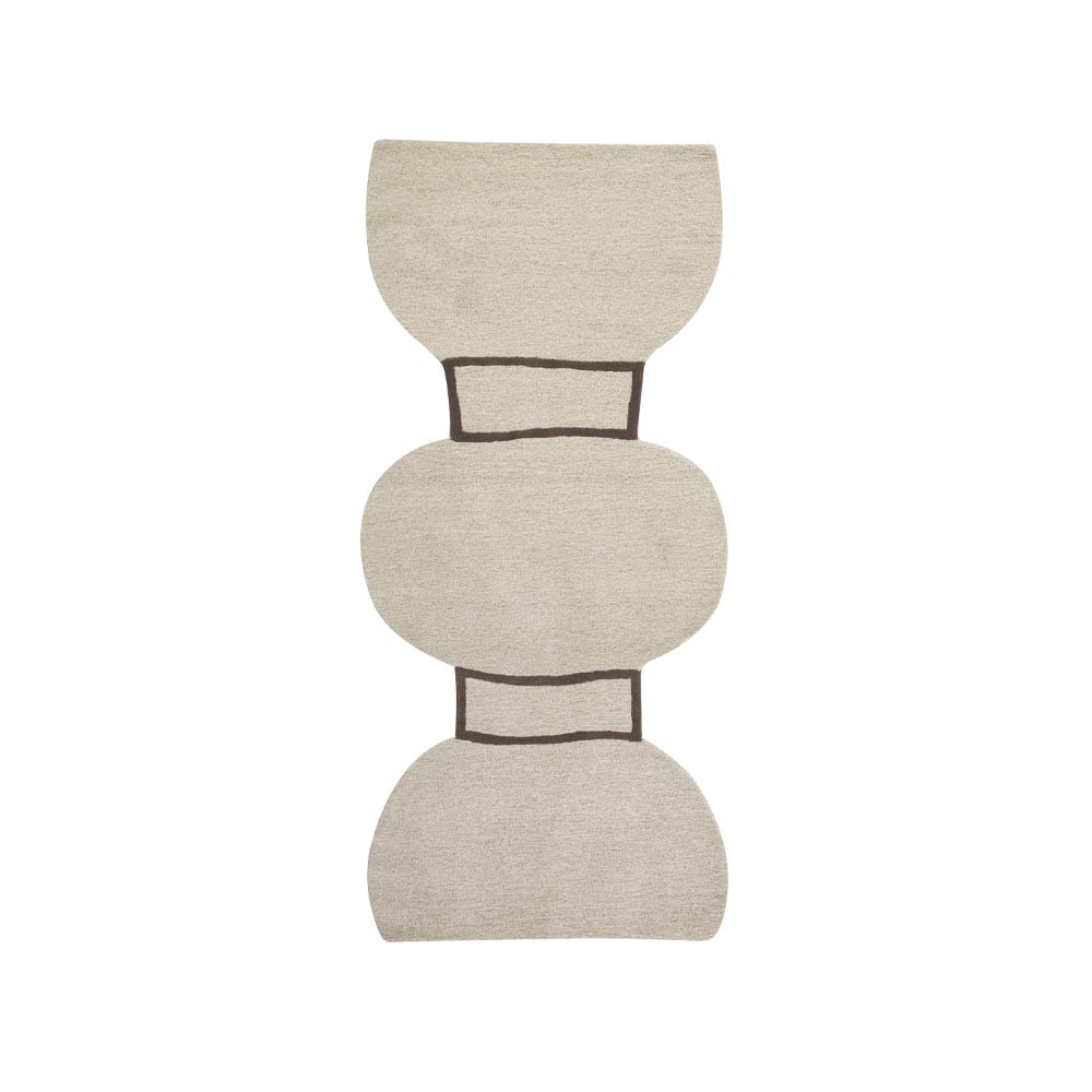 Kateha Silhouette figure rug Natural, 110x240 cm