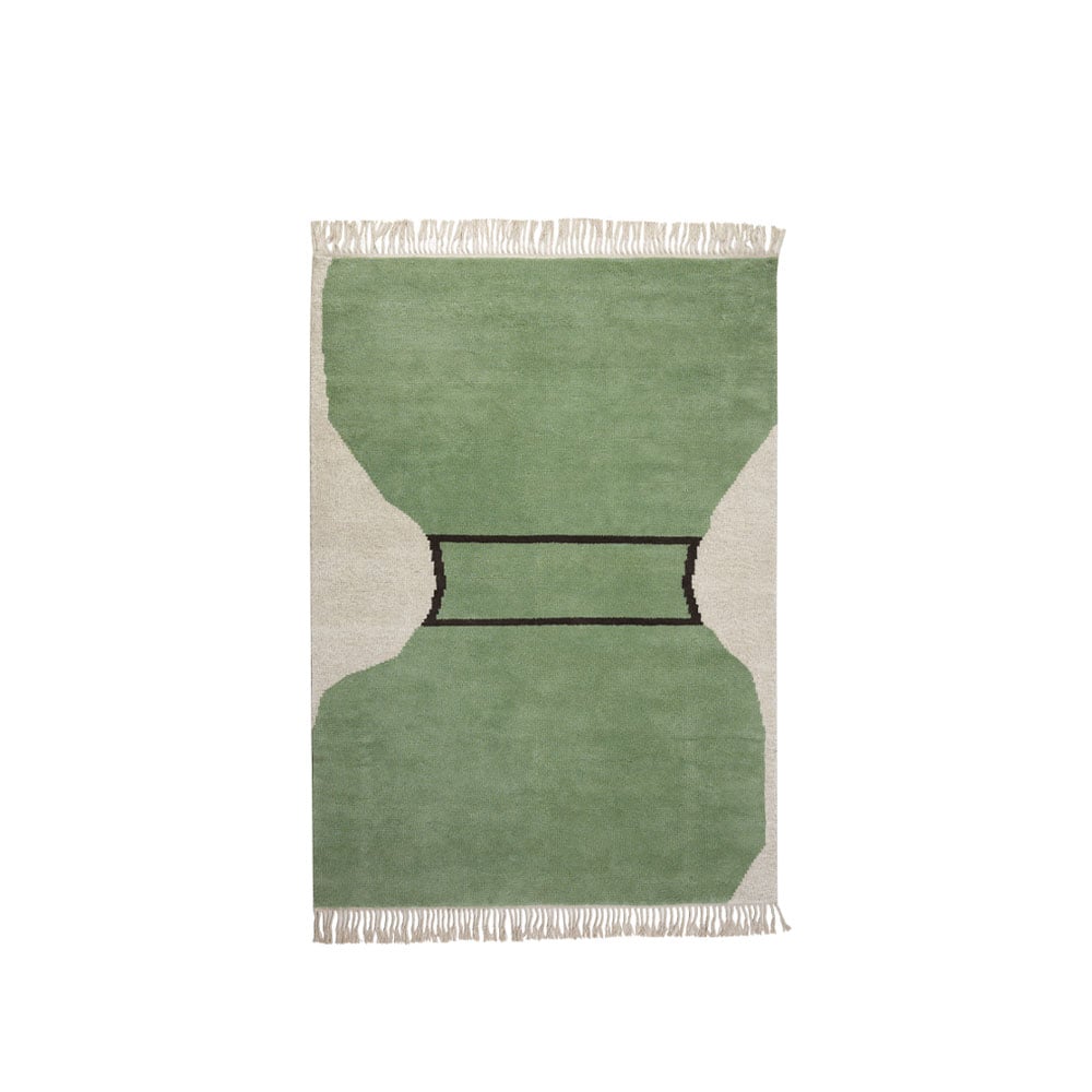 Kateha Silhouette flossa rug Dusty green, 170x240 cm