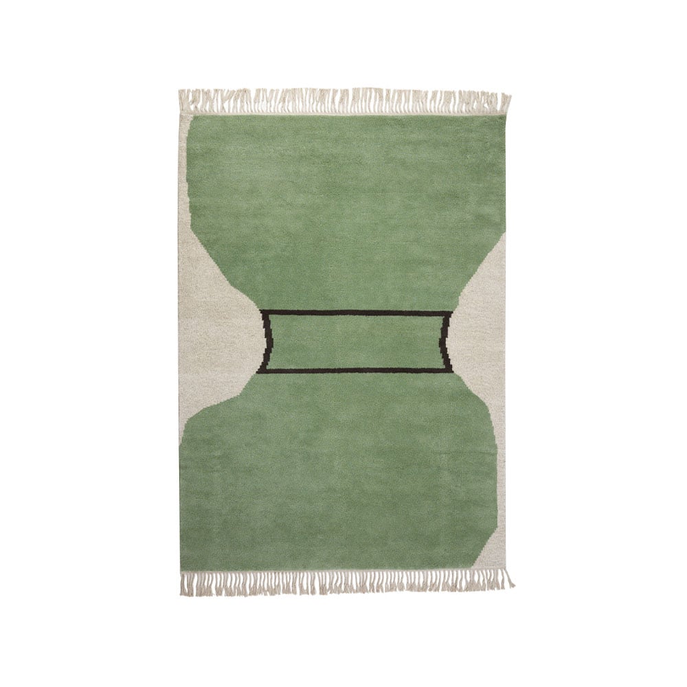 Kateha Silhouette flossa rug Dusty green, 200x300 cm