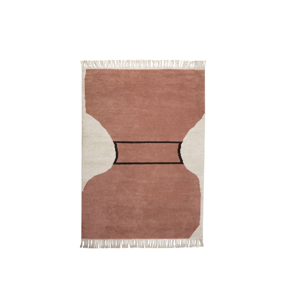 Kateha Silhouette flossa rug Dusty red, 170x240 cm