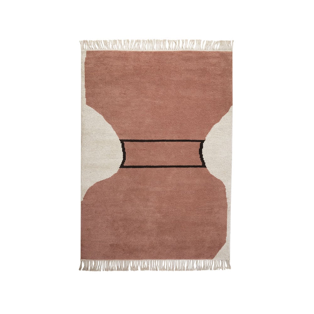 Kateha Silhouette flossa rug Dusty red, 200x300 cm