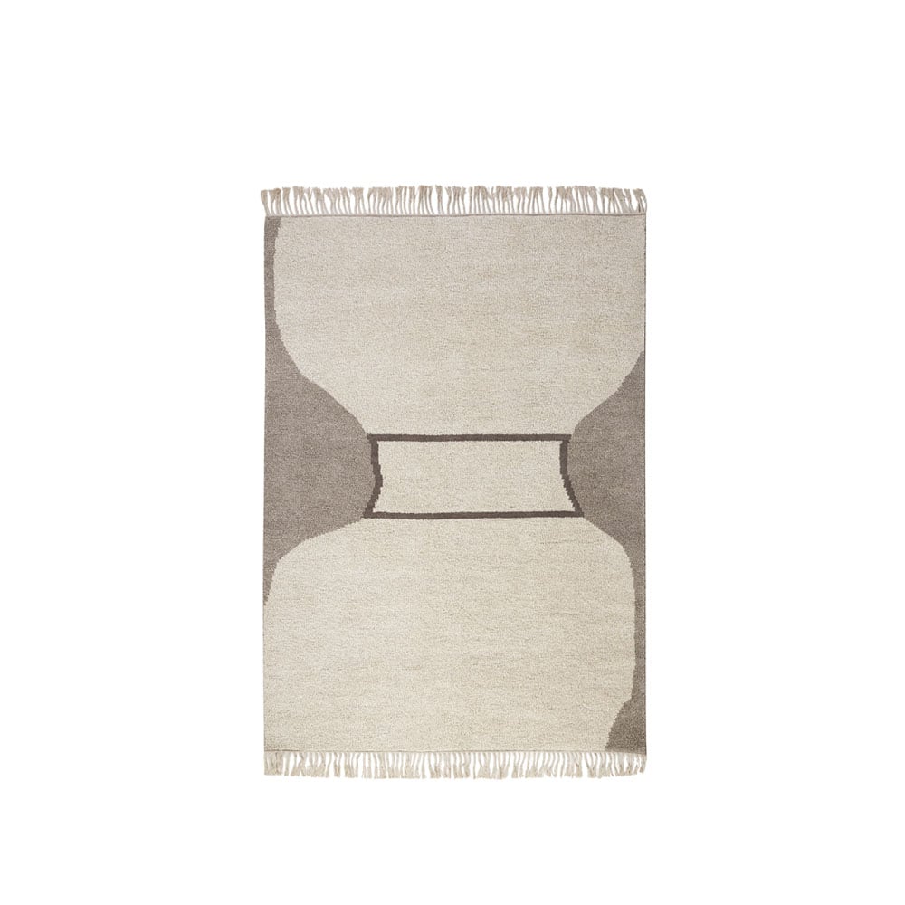 Kateha Silhouette flossa rug Natural, 170x240 cm