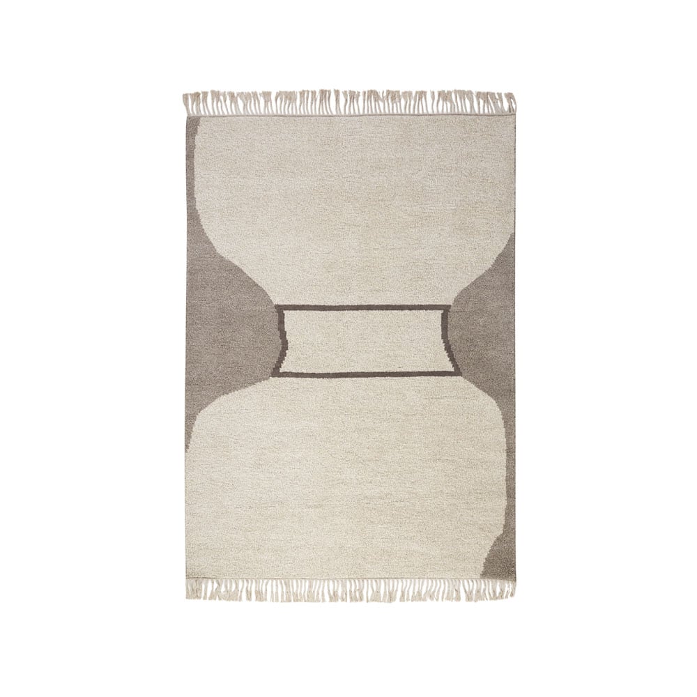 Kateha Silhouette flossa rug Natural, 200x300 cm