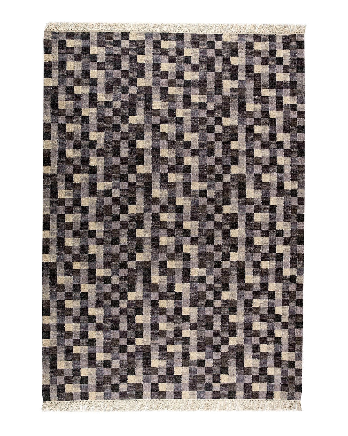 Kateha Small box handwoven rug grey 240x170