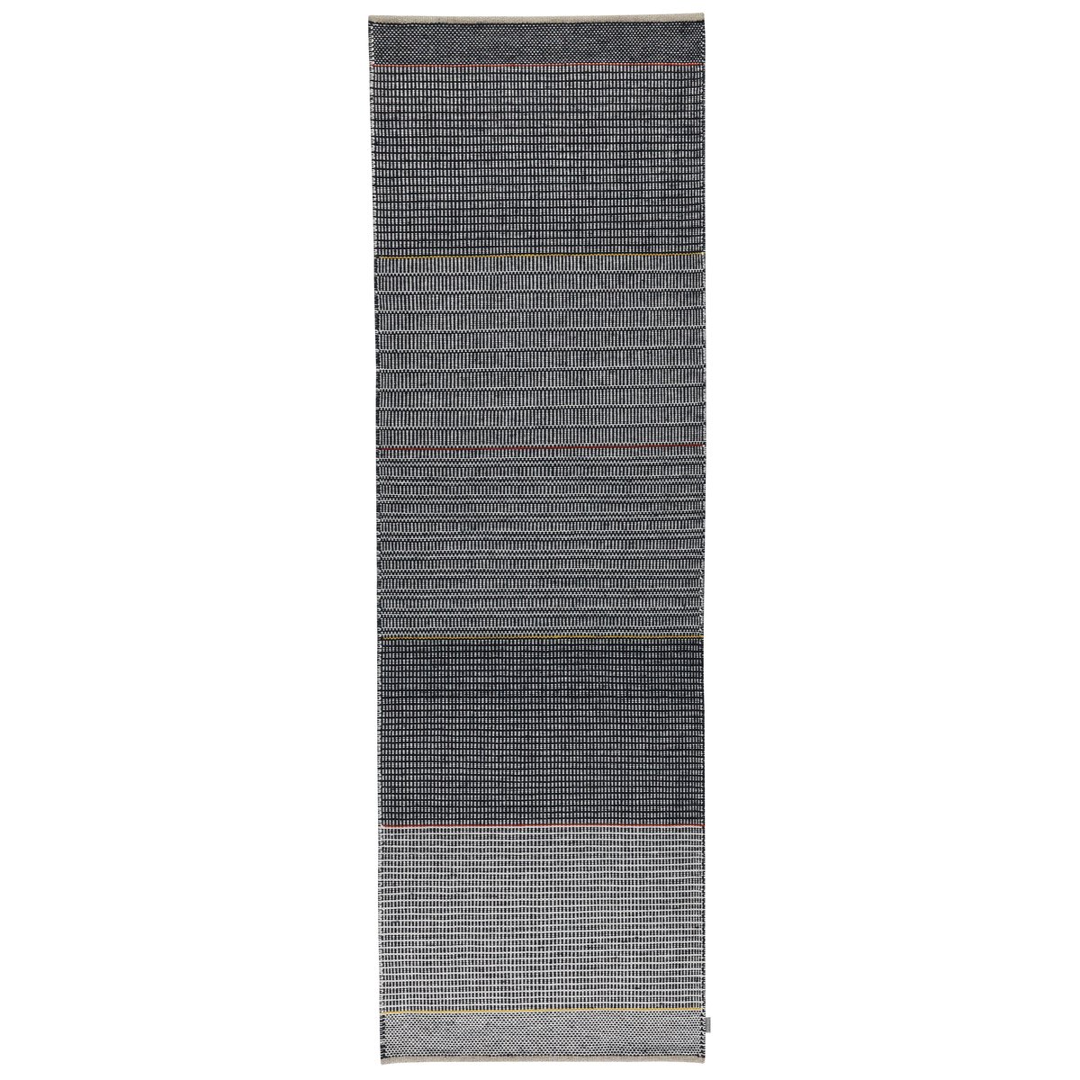 Kateha Tribulus One wool carpet 80x250 cm black, white, red, yellow