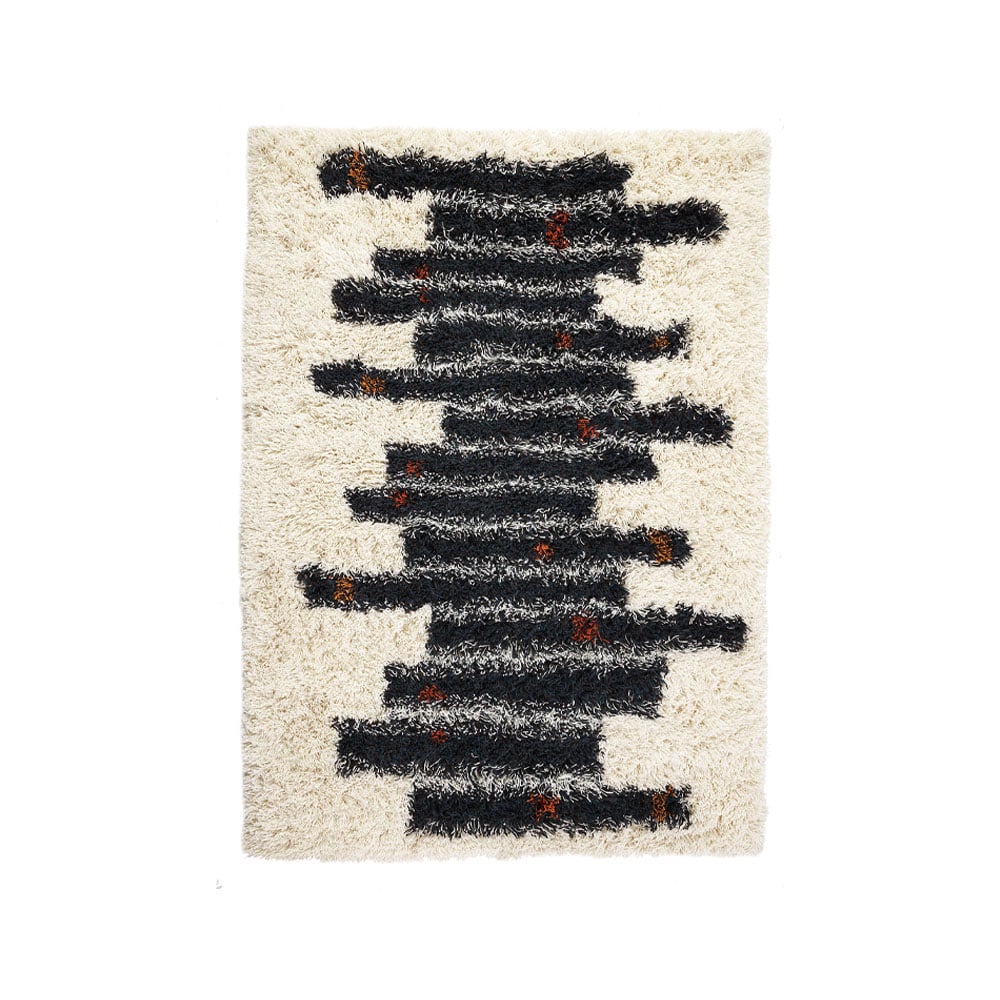 Kateha Zorbas rug White/black, 200x300 cm