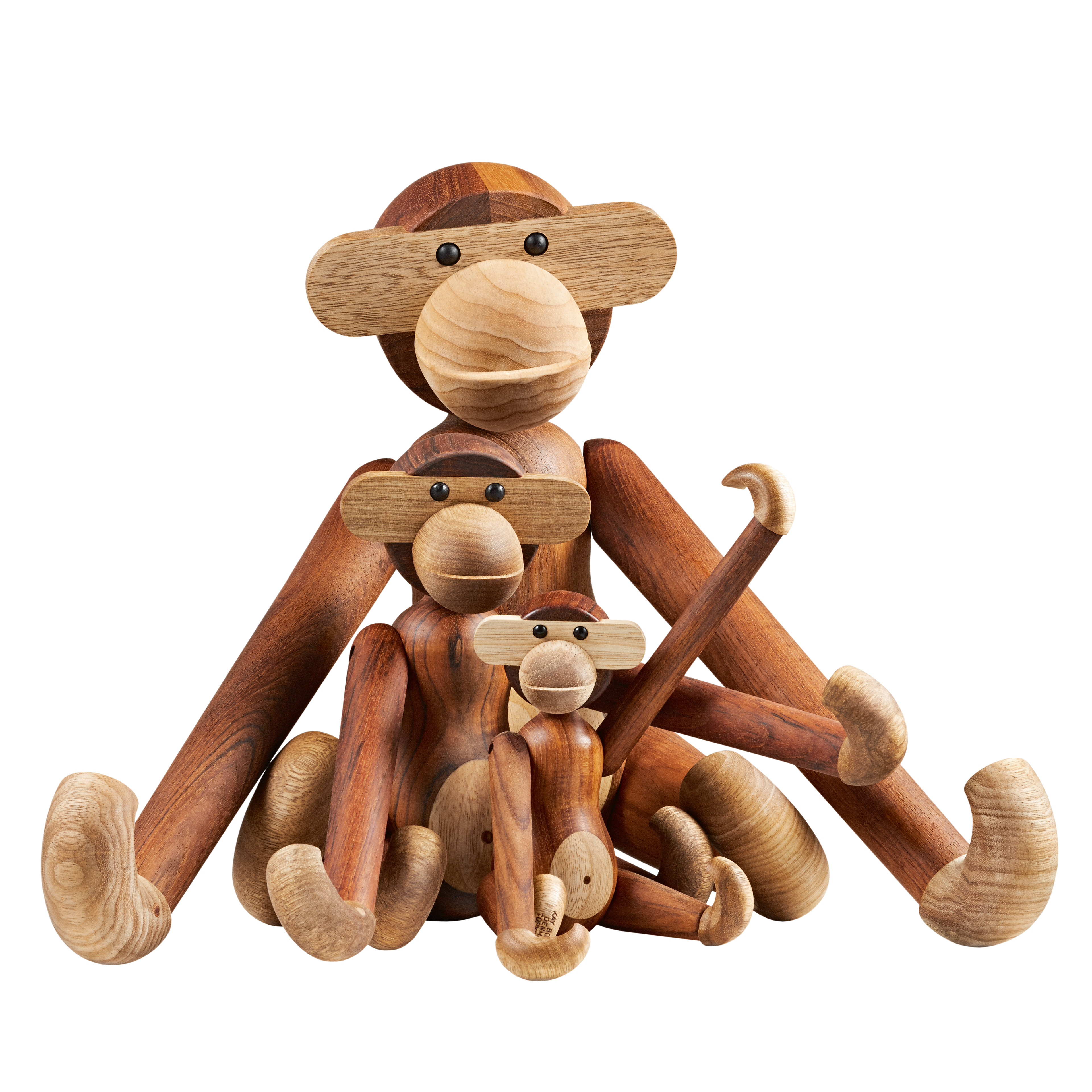 Kay Bojesen monkey mini, teak-limba tree