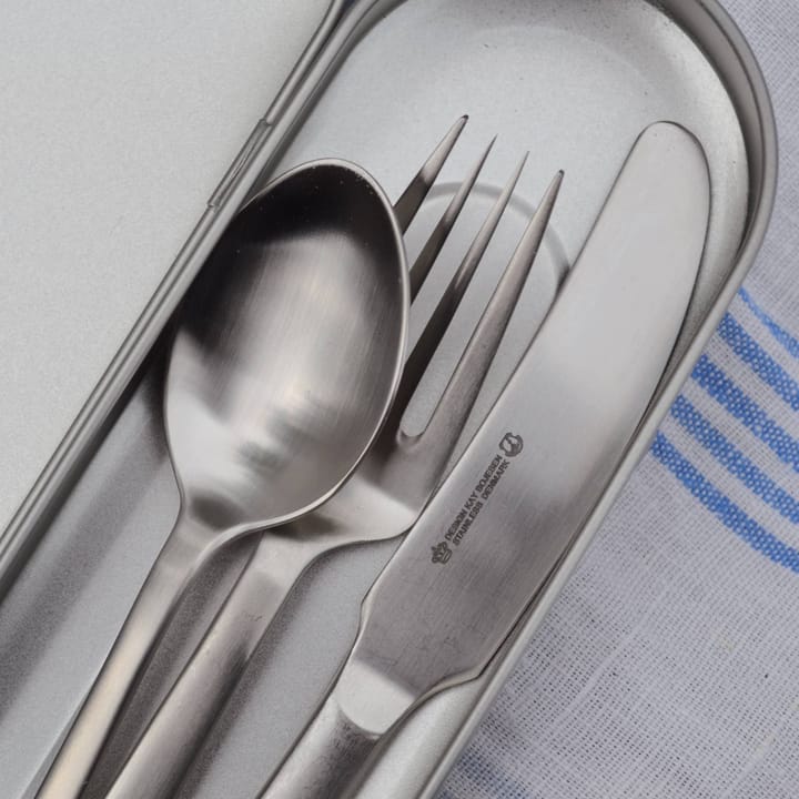 Grand Prix cutlery travel kit 3 pieces - Matte steel - Kay Bojesen