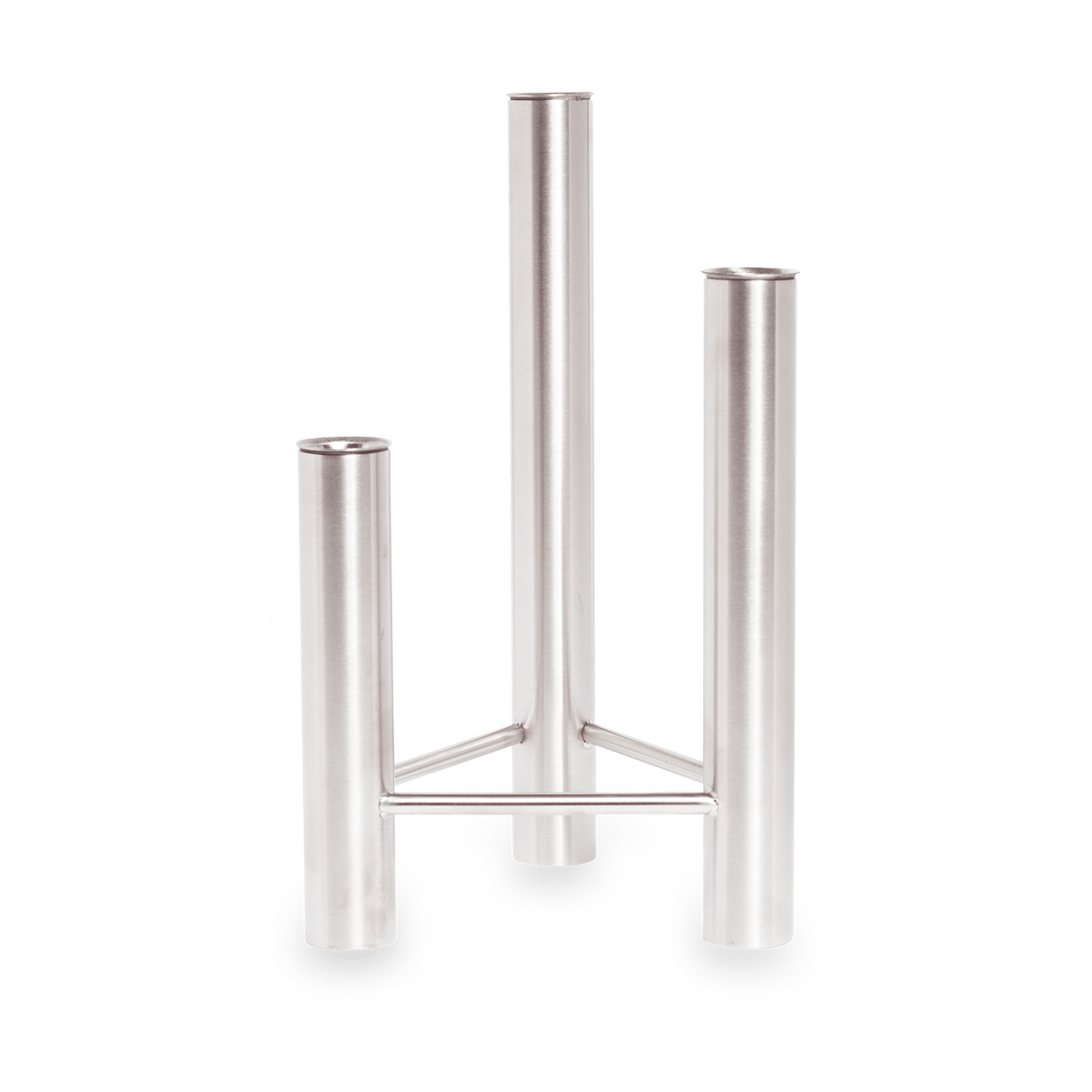 Kay Bojesen VISTA vase and candle sticks Matte steel