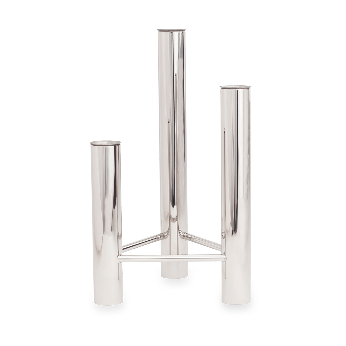 Kay Bojesen VISTA vase and candle sticks Polished steel