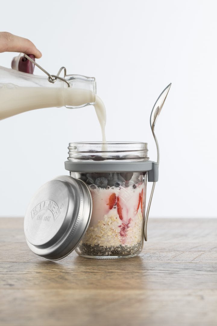 Breakfast set glass bowl + spoon - 0,35 L - Kilner