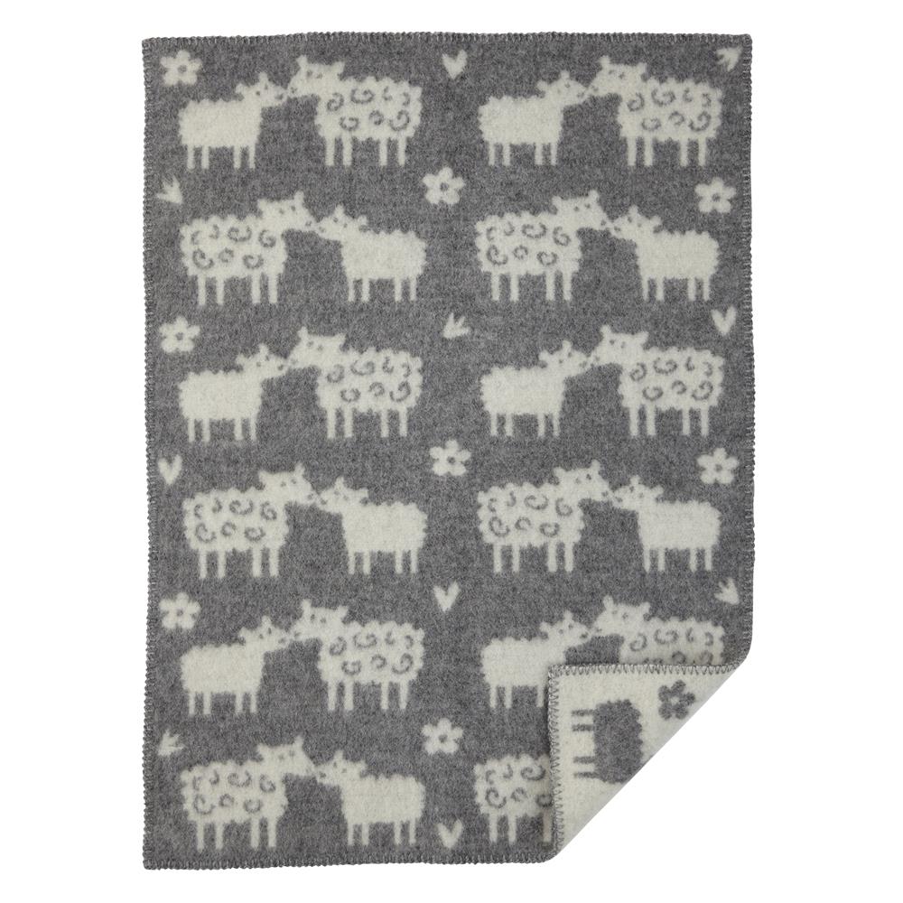 Klippan Yllefabrik Bää childrens blanket grey | Scandinavian Design | Baby blankets | Grey