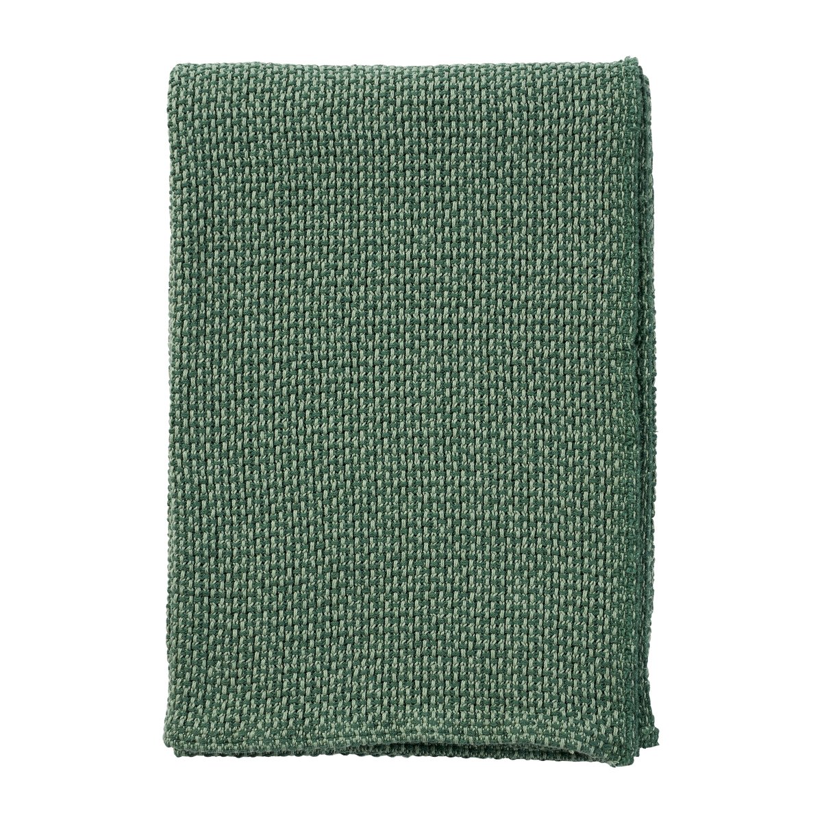 Klippan Yllefabrik Basket cotton blanket 130x180 cm Green