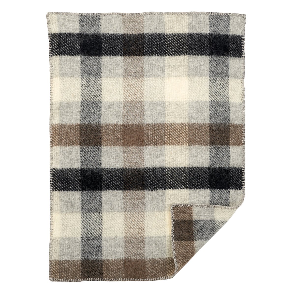 Klippan Yllefabrik Gotland baby blanket 65x90 cm multi grey