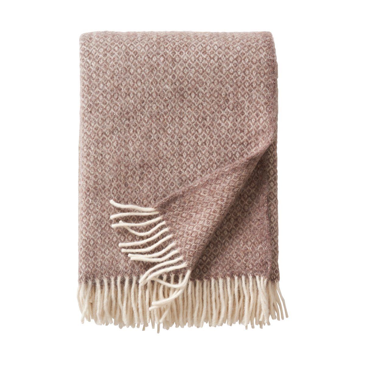 Klippan Yllefabrik Lima wool throw 130x200 cm Sand | Scandinavian Design | Wool blankets & throws | Brown