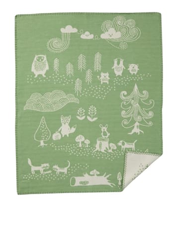 Little bear childrens blanket - green - Klippan Yllefabrik