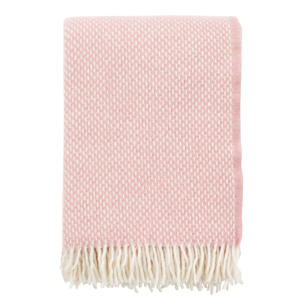 Klippan Yllefabrik Preppy throw misty rose | Scandinavian Design | Wool blankets & throws | Pink