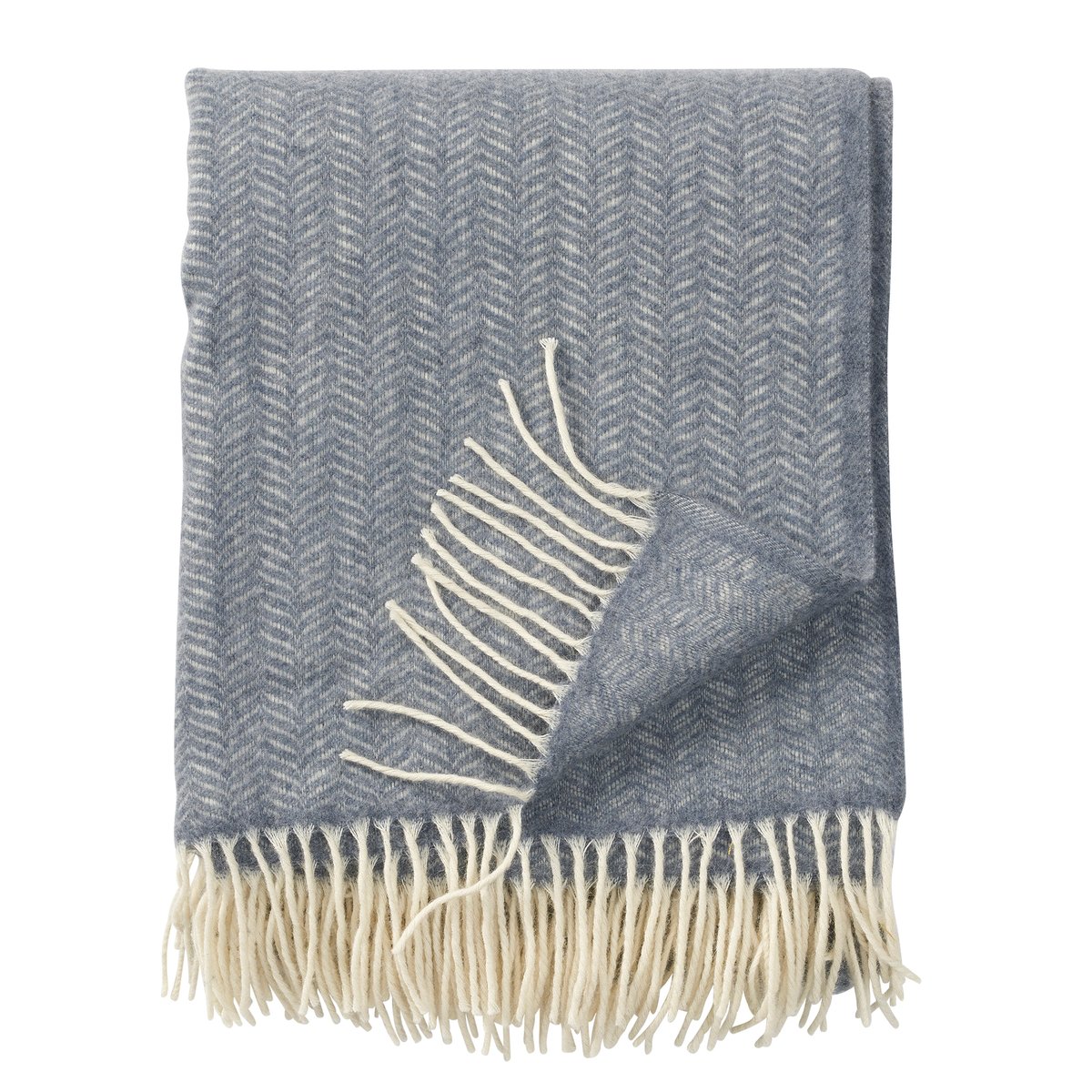 Klippan Yllefabrik Tippy wool throw grey melange