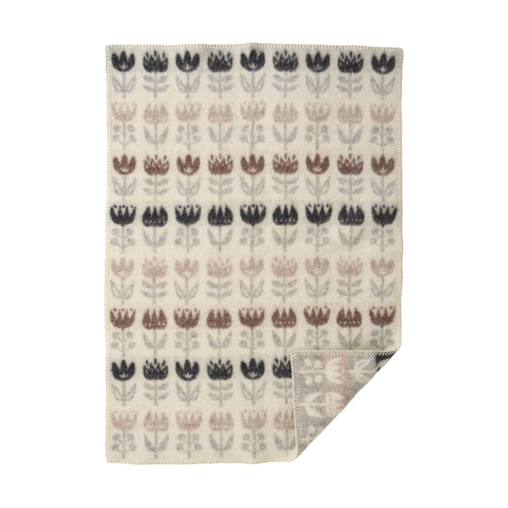 Tulip baby blanket 65x90 cm - Grey - Klippan Yllefabrik