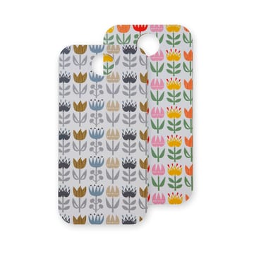 Tulip cutting board 20x40 cm - Grey-multi - Klippan Yllefabrik