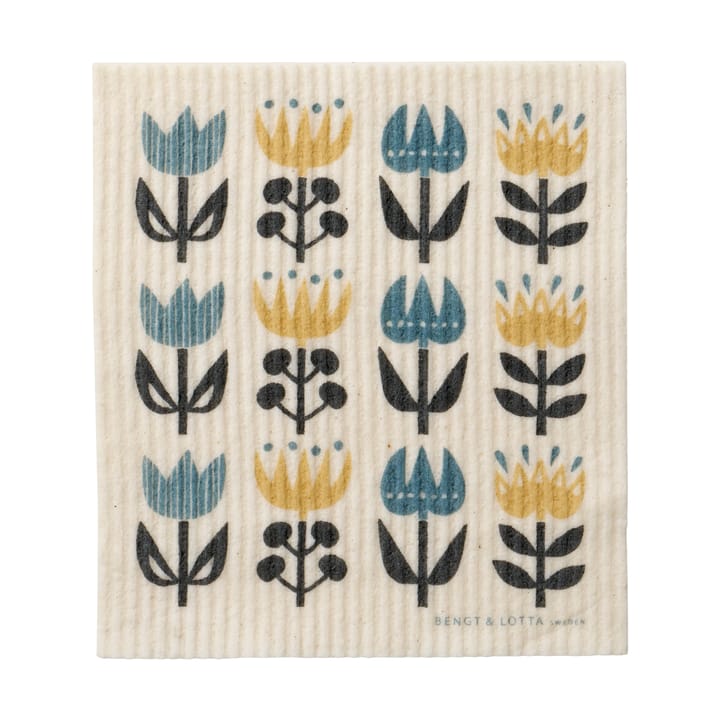 Tulip dishcloth 17x20 cm - Grey - Klippan Yllefabrik