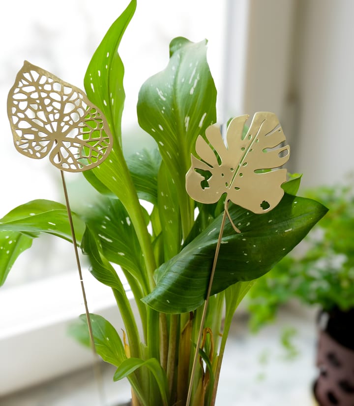 Brass leaves decoration 2-pack - Water - KLONG