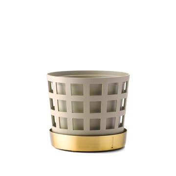 Trio Pot square flower pot - Beige, small Ø12 cm - KLONG