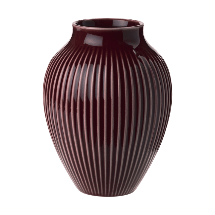 Knabstrup vase ribbed 12.5 cm - Berry - Knabstrup Keramik