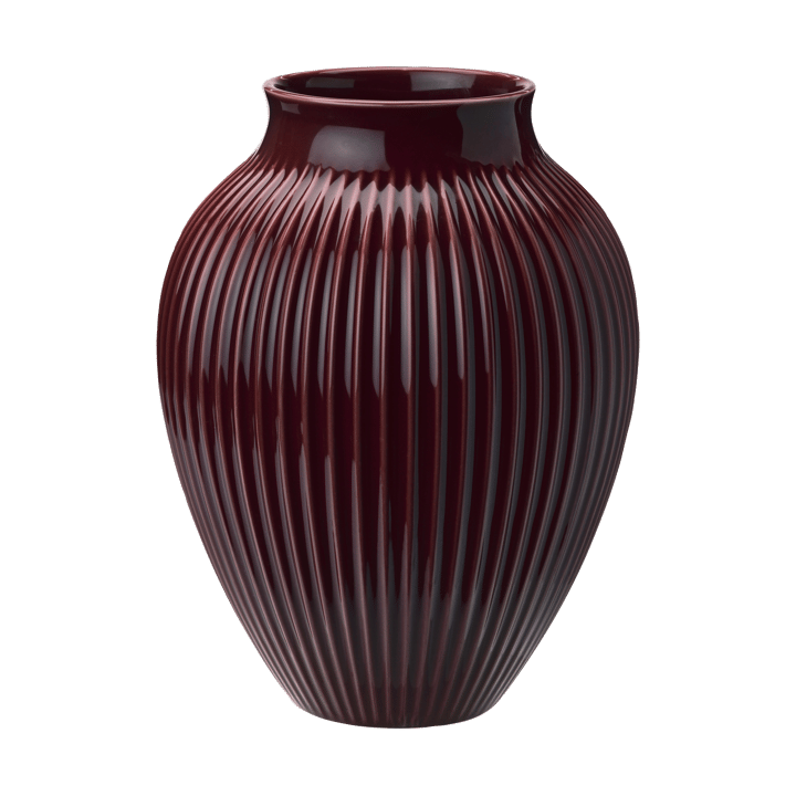 Knabstrup vase ribbed 27 cm - Berry - Knabstrup Keramik