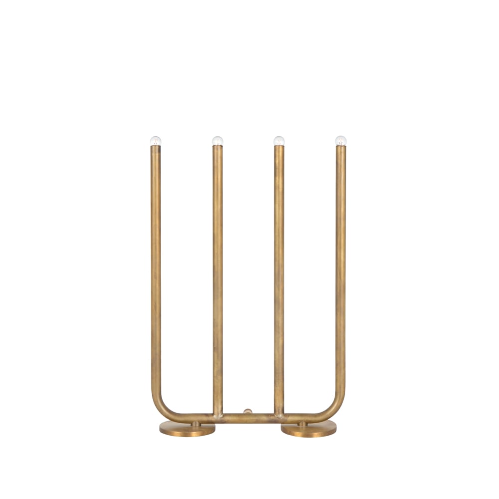 Konsthantverk December 4 candlestick Raw brass