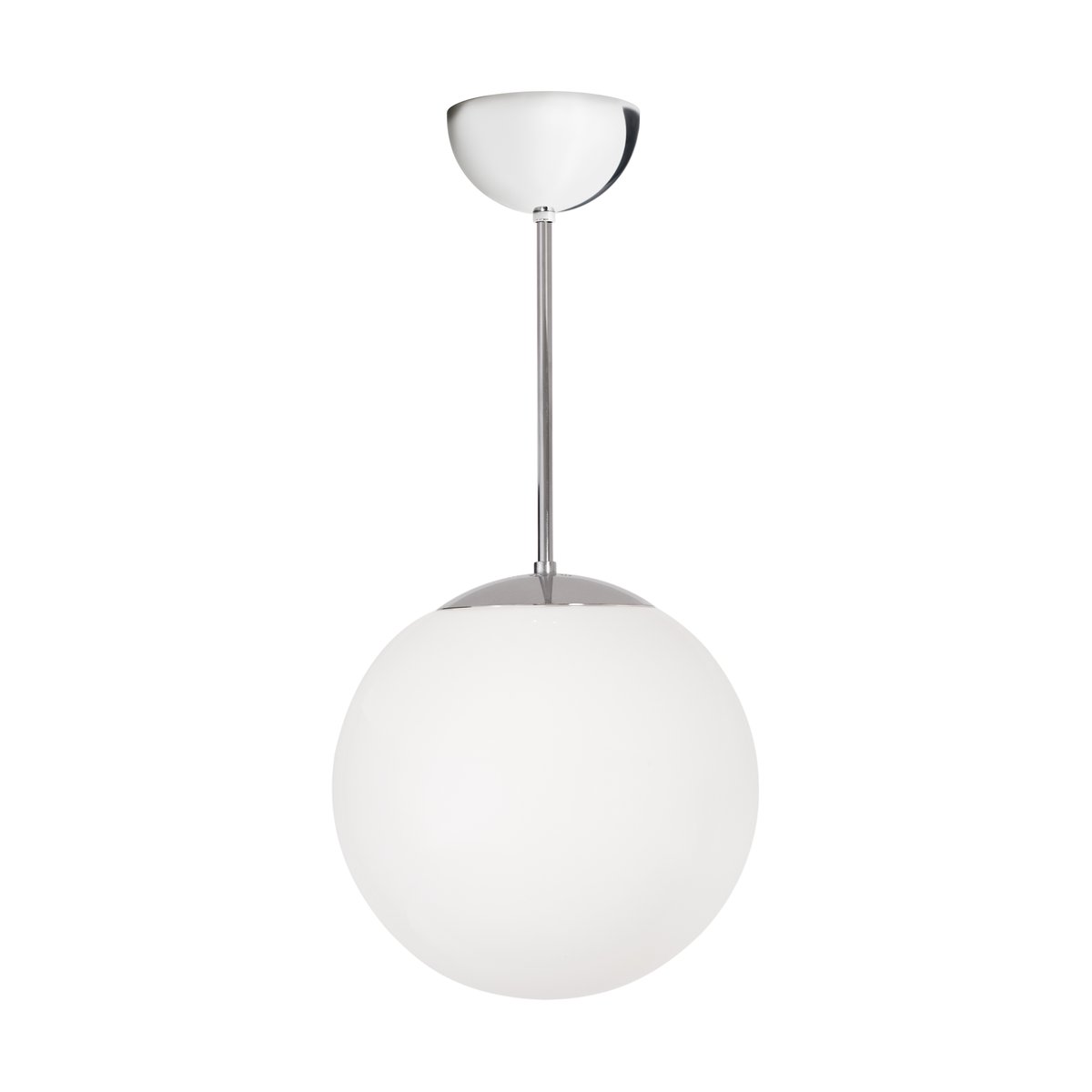 Konsthantverk Funkis Glob pendant White-chrome Ø20 cm