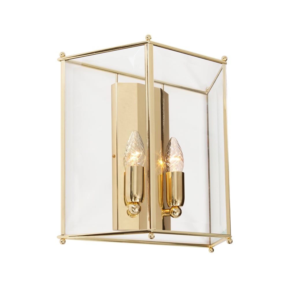 Konsthantverk Glimminge wall lamp Glass/brass