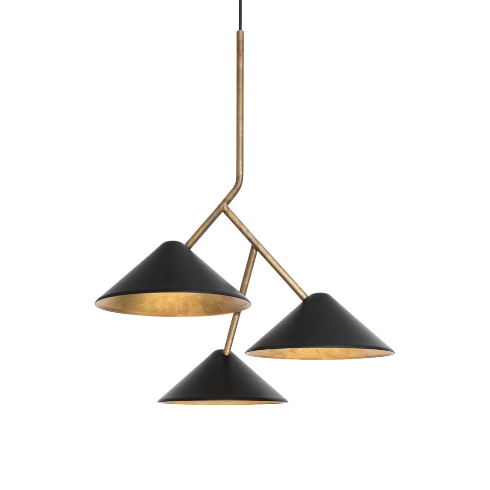 Konsthantverk Grenverk ceiling lamp Raw brass/black