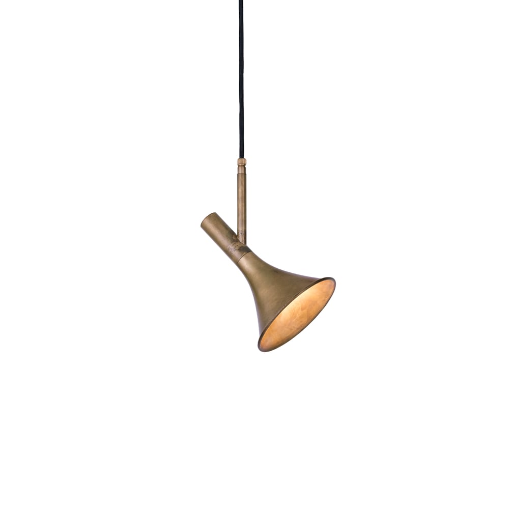 Konsthantverk Megafon 1 - Low angle pendant Brass