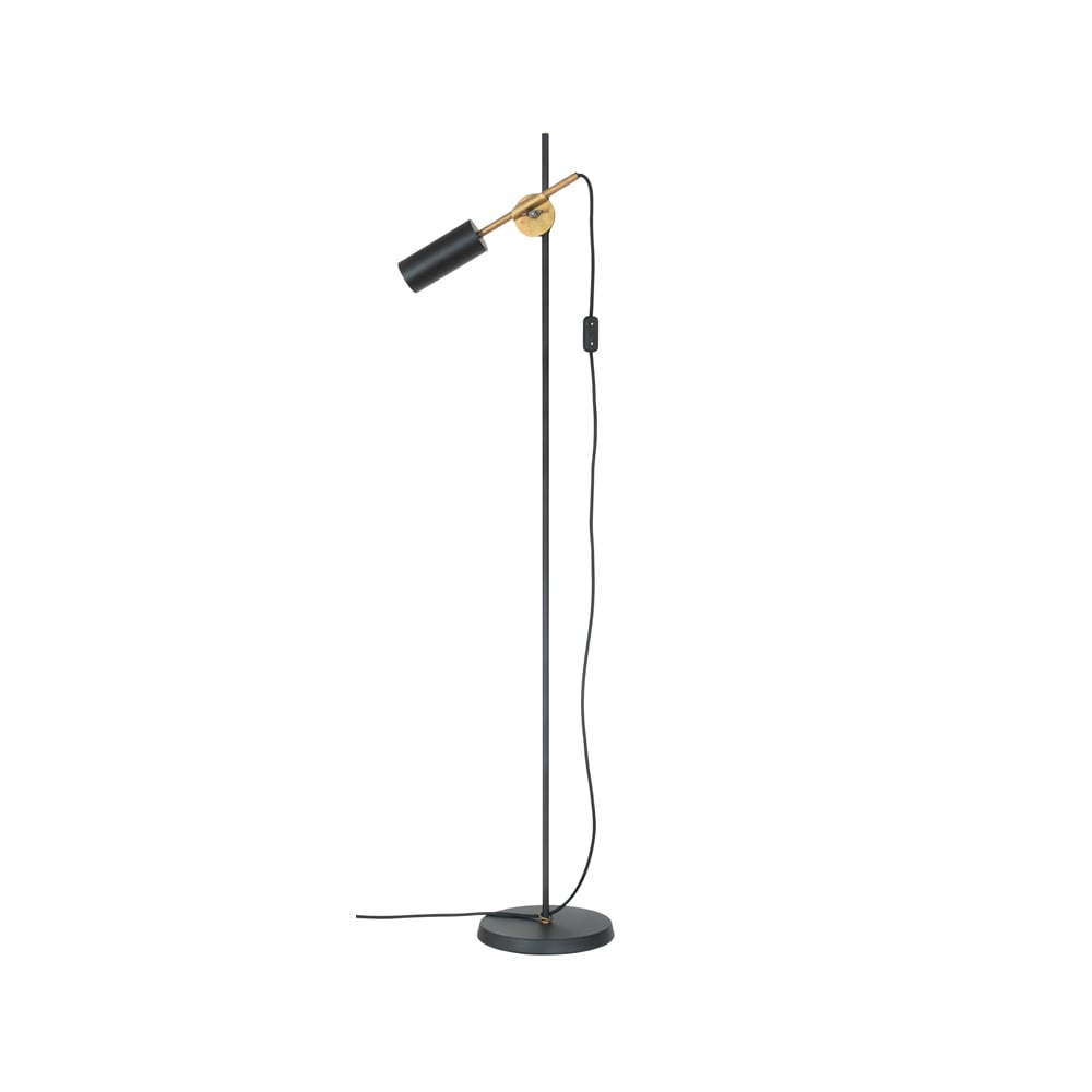 Konsthantverk Stav 1 - Low floor lamp Black/raw brass