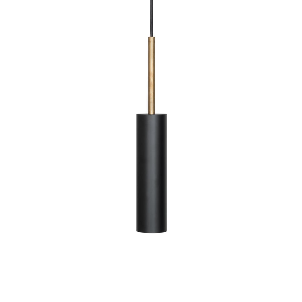 Konsthantverk Stav pendant XL Black/raw brass