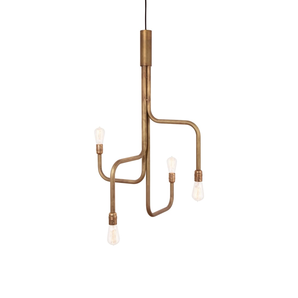 Konsthantverk Strapatz pendant Raw brass, large