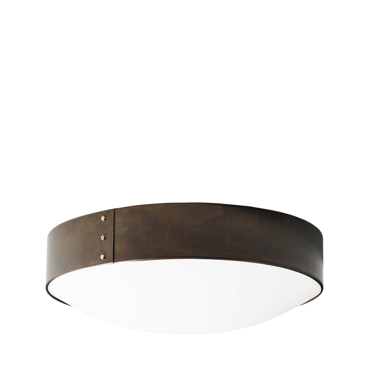 Konsthantverk Svep ceiling light Iron oxide, ø45cm, opal acrylic